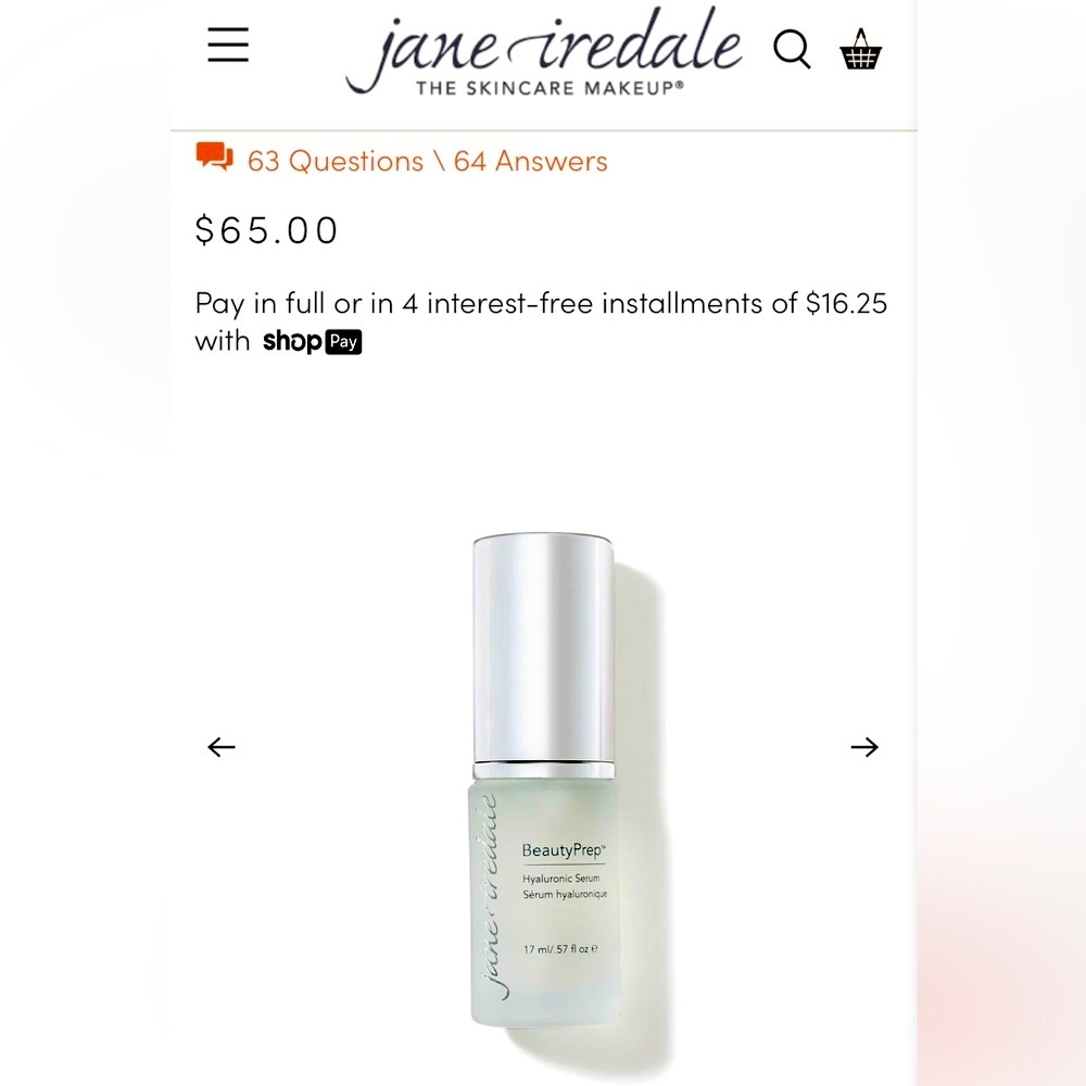 Jane Iredale Hyaluronic Serum. Beautiful hydrated skin